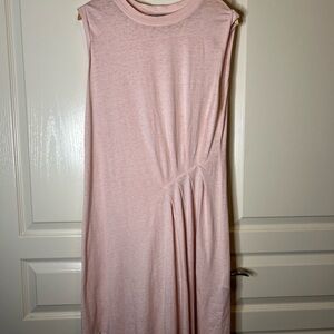 All Saints Soft Pink Duma Midi Dress